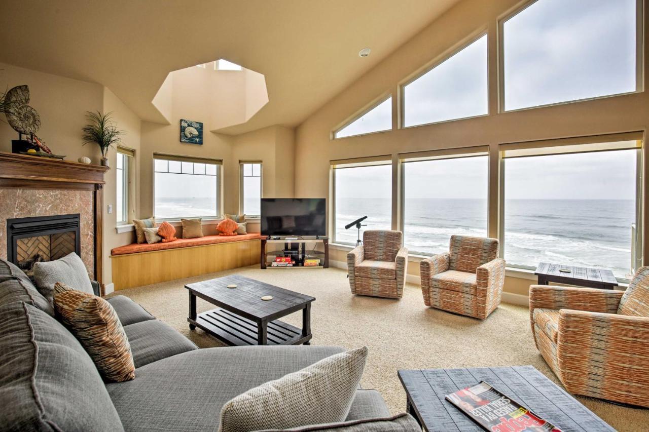 Oceanfront South Beach Home With Hot Tub And Sauna Newport Bagian luar foto