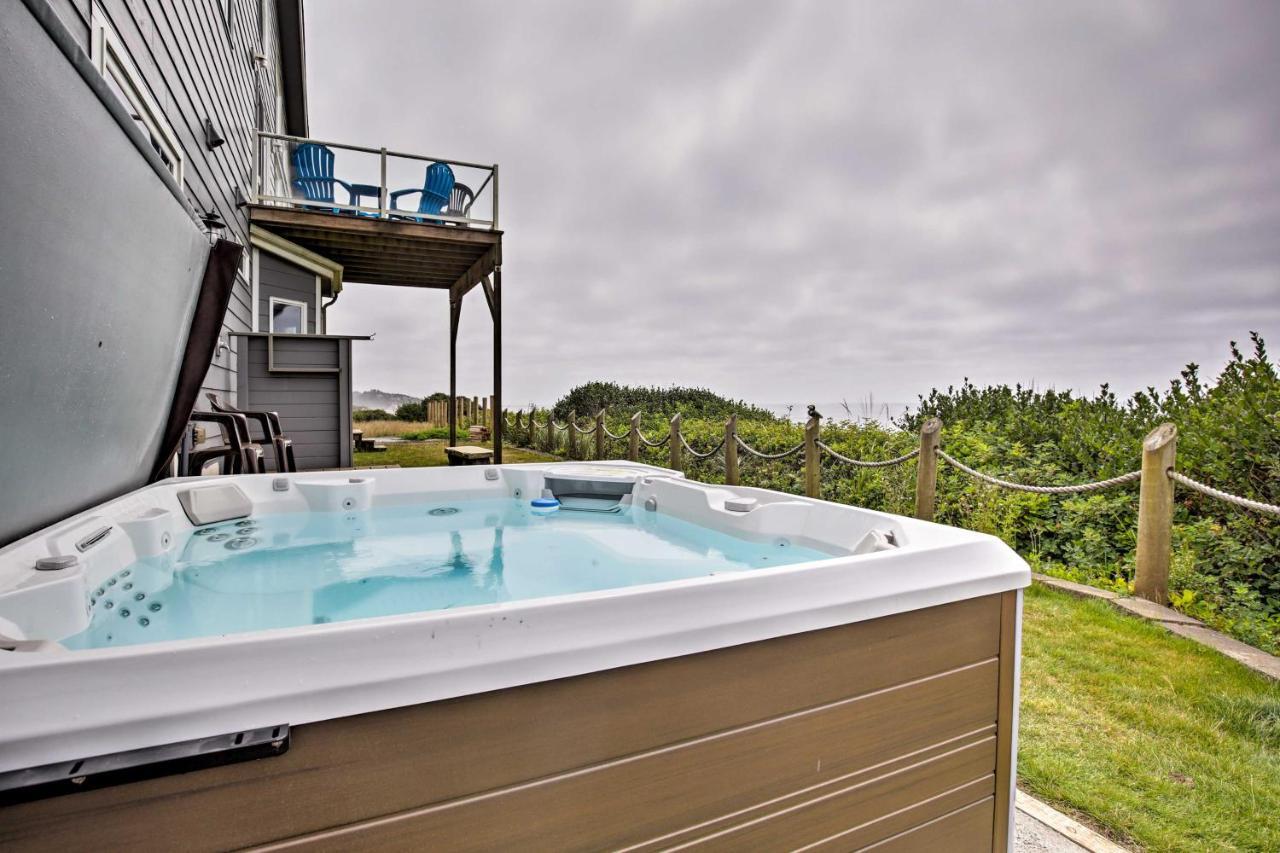 Oceanfront South Beach Home With Hot Tub And Sauna Newport Bagian luar foto